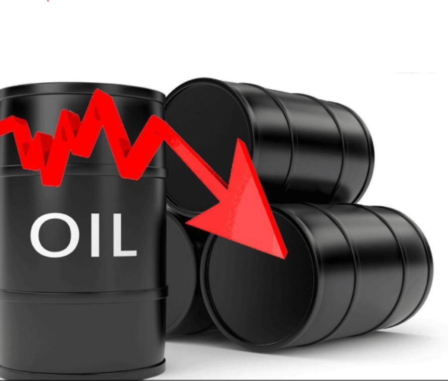 Graph showing the latest Kuwaiti oil price drop and global crude oil comparison